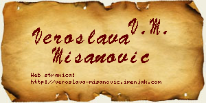 Veroslava Mišanović vizit kartica